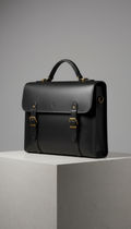Charcoal Black Full-Grain Briefcase